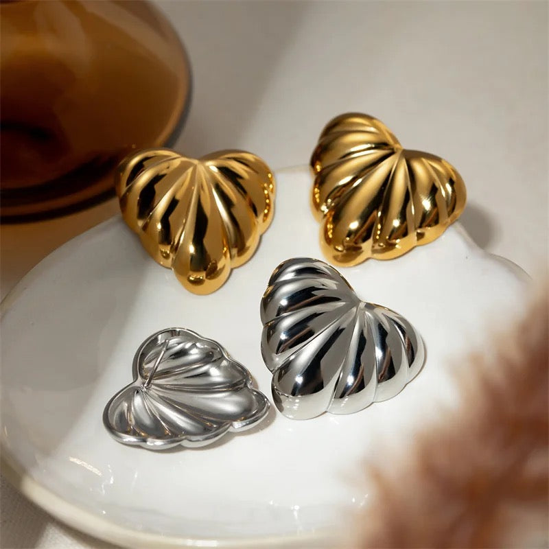 Puff Heart shaped Earrings
