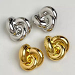 Twisted Knot Large Earrings