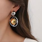 Triangle Round Earrings