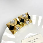 Sparkling Square Earrings