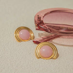 Pink Natural Stone Earrings