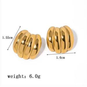 Wide C-shape Earrings