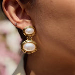 Double Pearl Earrings