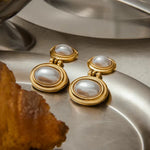 Double Pearl Earrings