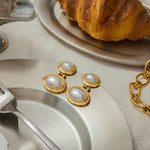 Double Pearl Earrings