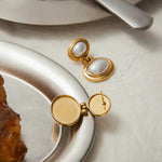 Double Pearl Earrings