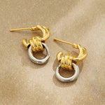 Three-layer Winding Knot Earrings