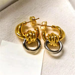 Three-layer Winding Knot Earrings