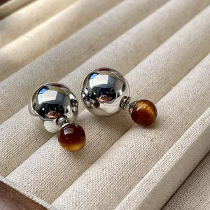 Double Ball Earrings