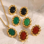 Natural Stone Earrings