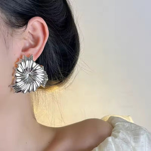Metal Flower Earrings