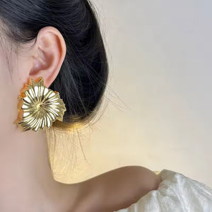 Metal Flower Earrings
