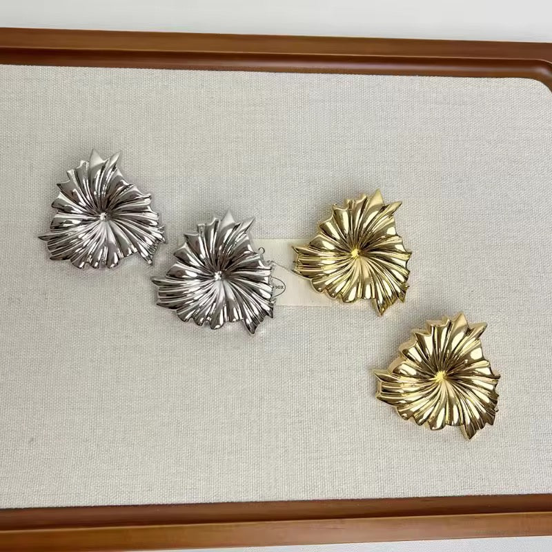 Metal Flower Earrings