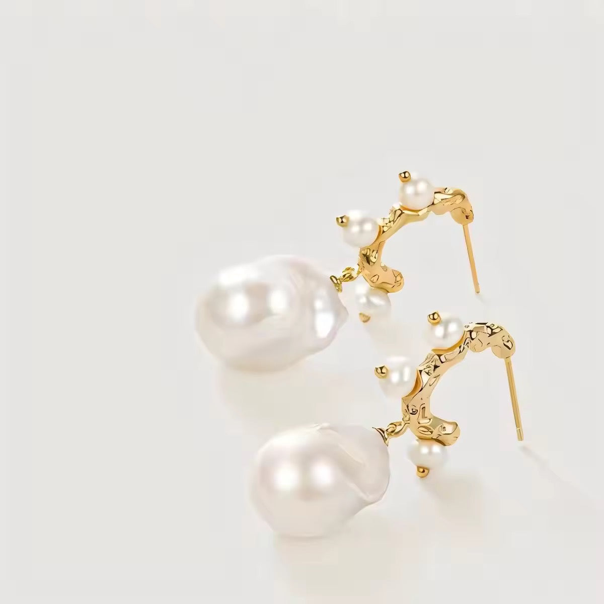 Vintage Baroque Pearl Earrings