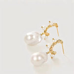 Vintage Baroque Pearl Earrings