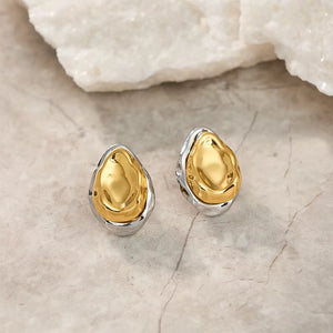 Two tones stud earrings