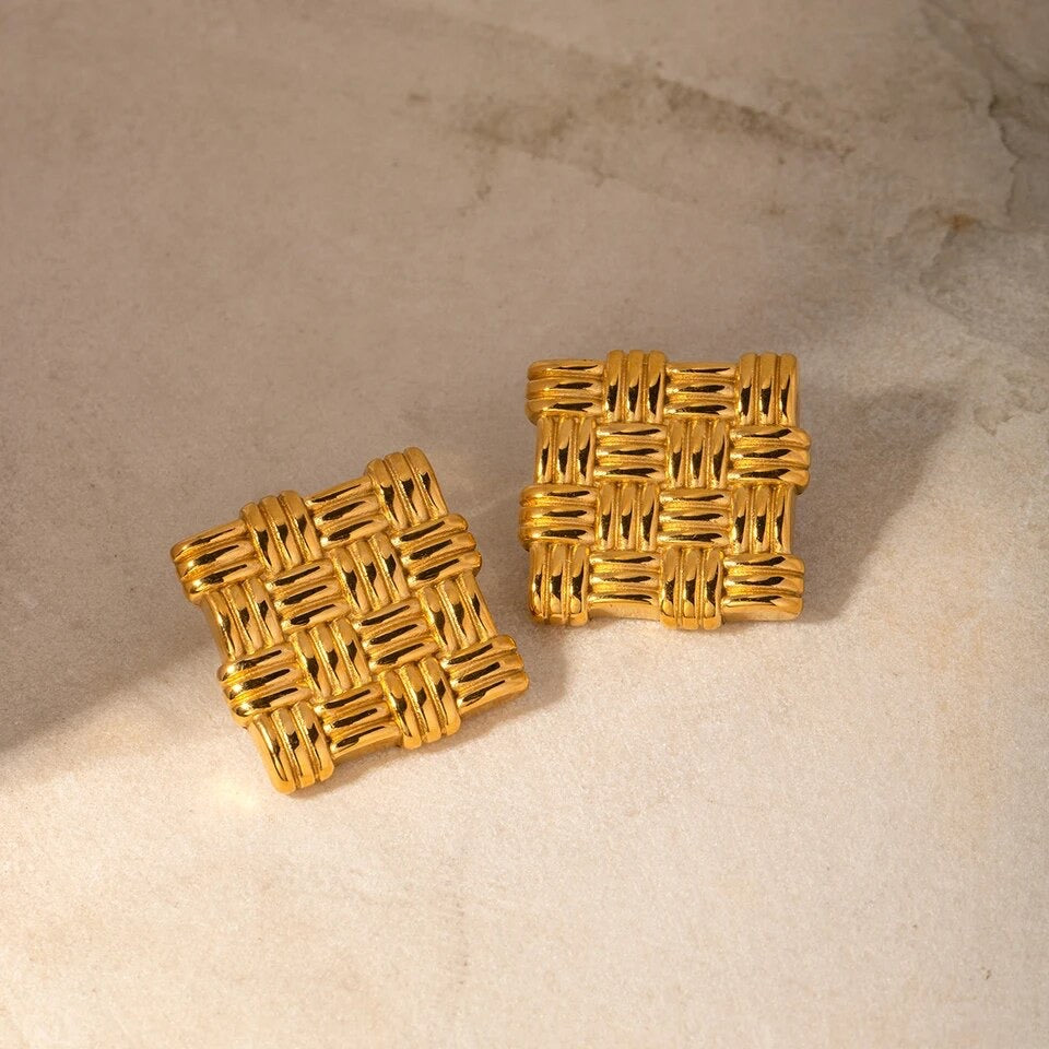 Square Stud Earrings
