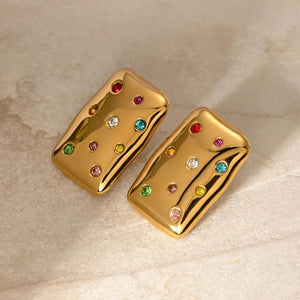 Colorful Cubic Earrings