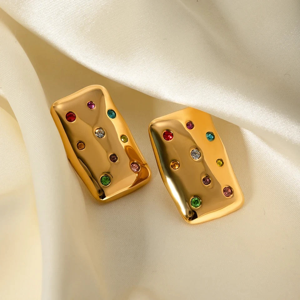 Colorful Cubic Earrings