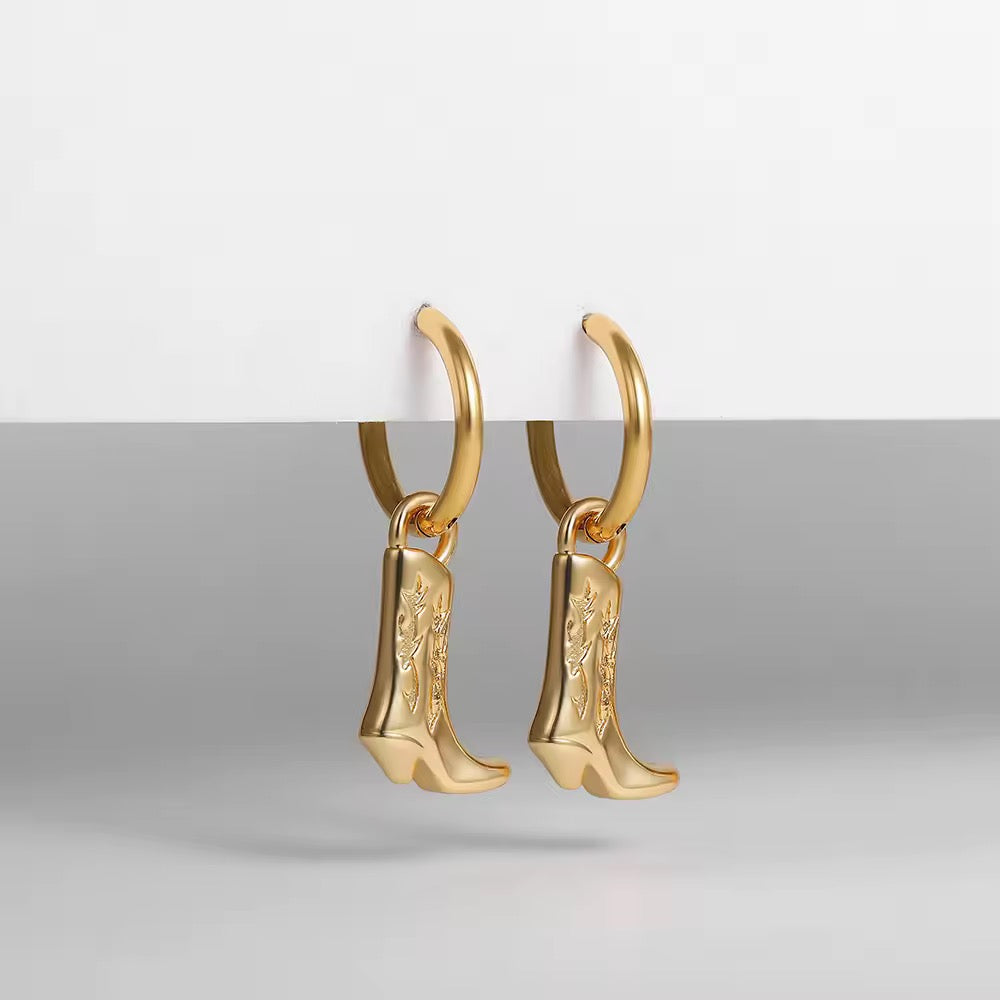 Cowboy Boots Pendant Earrings