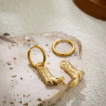 Cowboy Boots Pendant Earrings