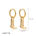 Cowboy Boots Pendant Earrings