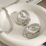 Vintage Big Metal Earrings