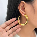 C hoop earrings