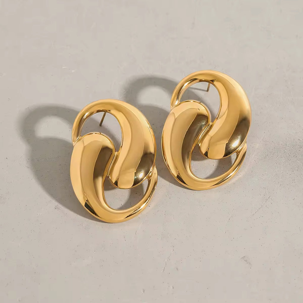 Water Drop Shaped Hollow Earrings