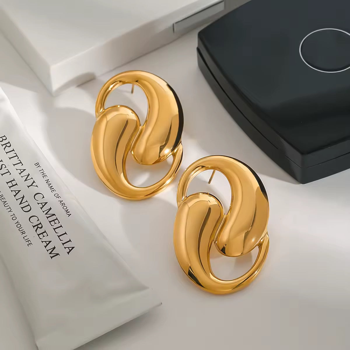 Water Drop Shaped Hollow Earrings