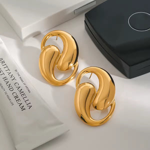 Water Drop Shaped Hollow Earrings