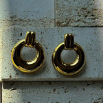 Door knocker statement earrings
