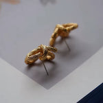 Rope twist knot earrings