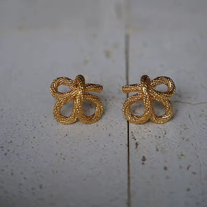 Rope twist knot earrings