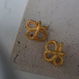 Rope twist knot earrings