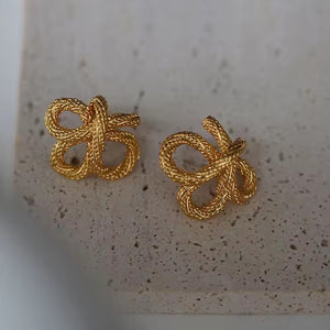 Rope twist knot earrings