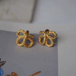 Rope twist knot earrings