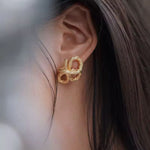 Rope twist knot earrings