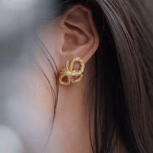 Rope twist knot earrings