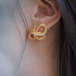 Rope twist knot earrings