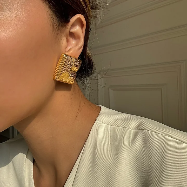 Square statement Earrings