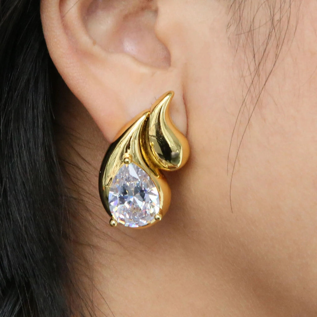 Double Water Droplet Earrings