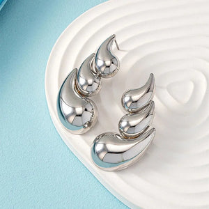 Water Drop Petal Stud Earrings