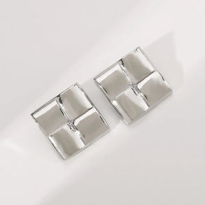 Glossy Small Square Earrings