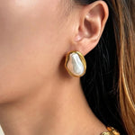 Pearl stud earrings
