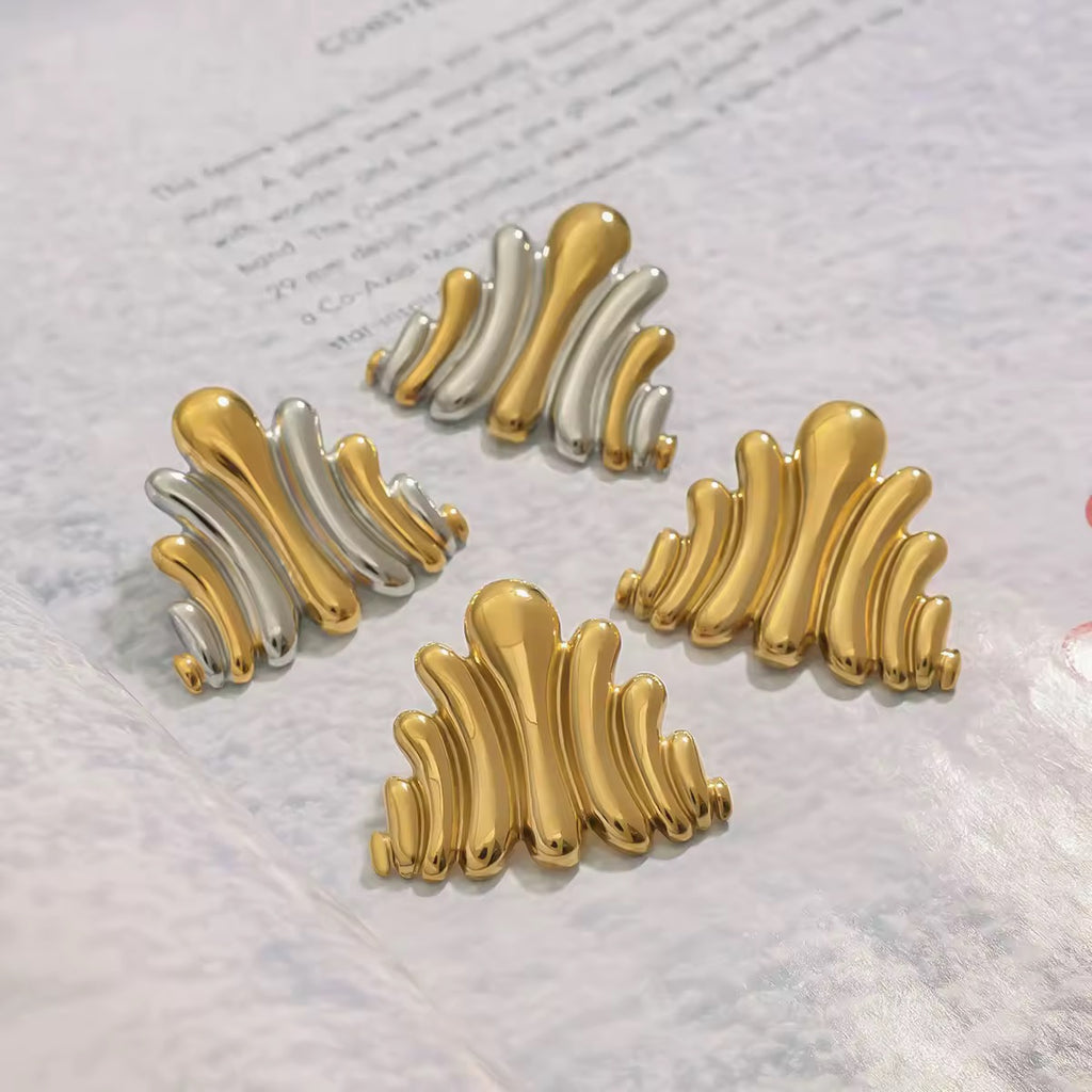 Wave Stud Earrings