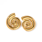 Spiral Hollow Earrings