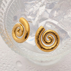 Spiral Hollow Earrings