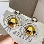 Triangle Round Earrings