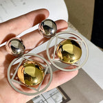 Triangle Round Earrings
